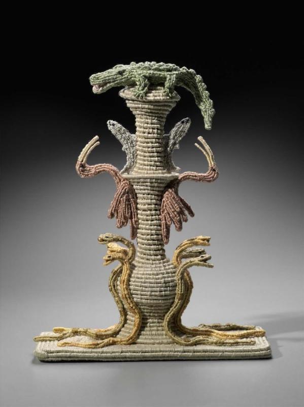 Twelve unique mixed media sculptures