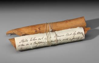 Birchbark notes and stick