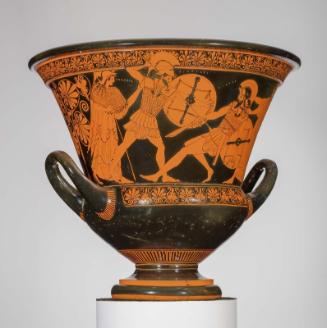 Mixing bowl (calyx krater) depicting dueling scenes from the Trojan war