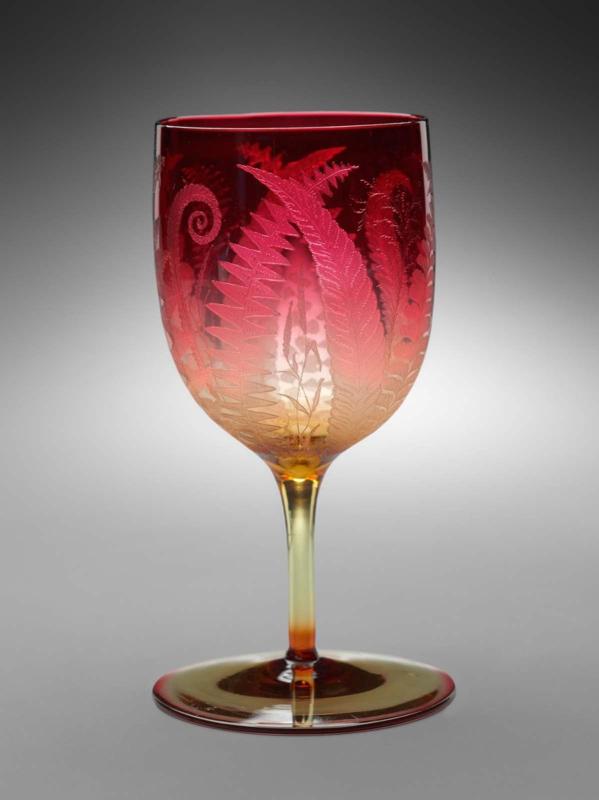 "Amberina" goblet