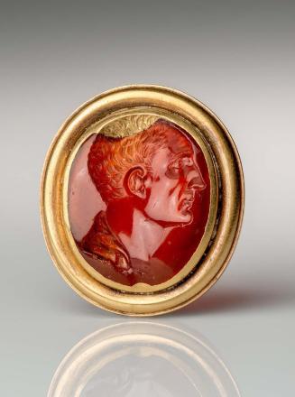 Oval gem with bust of man