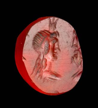 Round gem with bust of Isis
