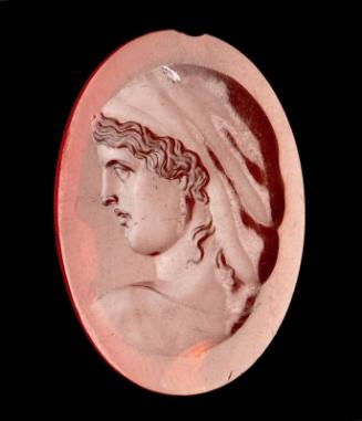 Oval gem with bust of a woman
