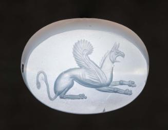 Scaraboid gem with griffin