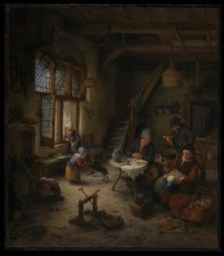 Peasant Family in a Cottage Interior