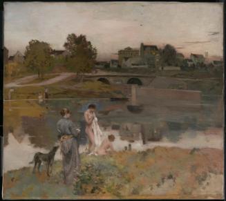 Riverbank with Bathers