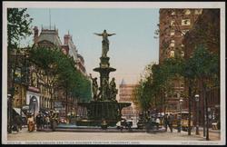 Fountain Square and Tyler-Davidson Fountain, Cincinnati, Ohio. 10328