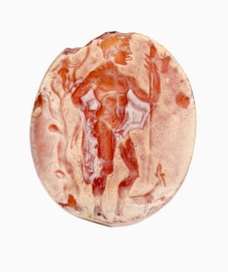 Oval gem with hunter