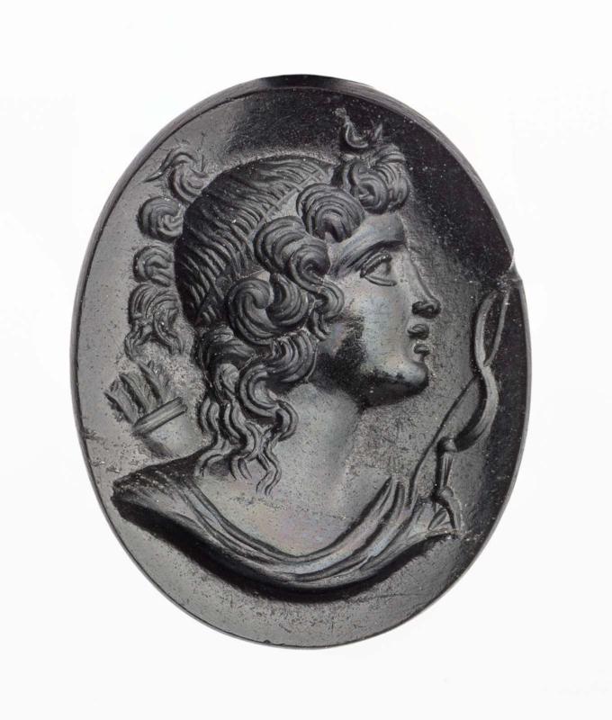 Oval gem with bust of Artemis