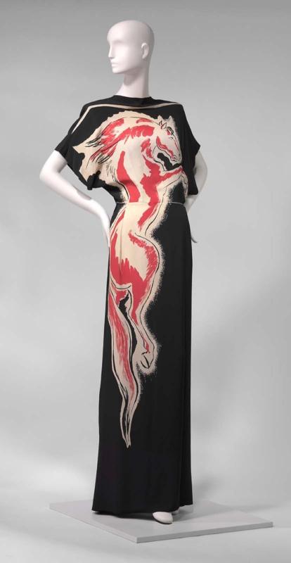 Woman's dress:  Roan Stallion