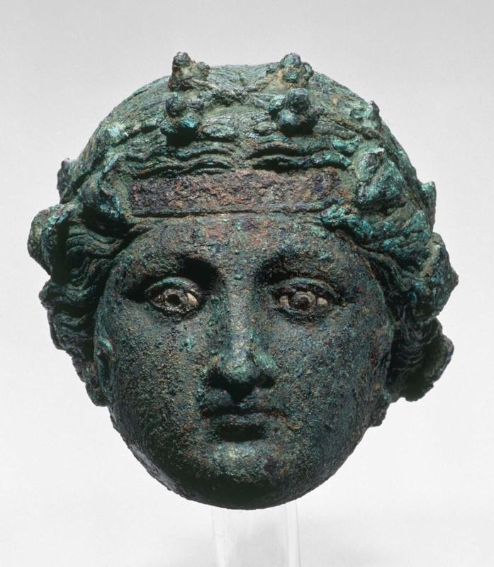 Head of a statue of Dionysos