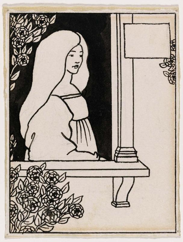Drawing for chapter heading to Morte d'Arthur