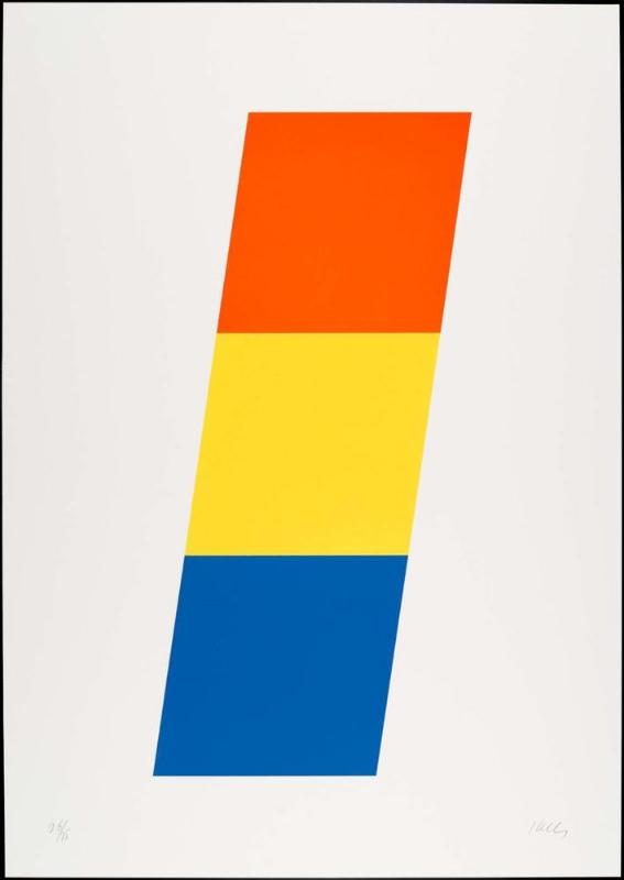 Ten Color Lithographs: Red-Orange/Yellow/Blue