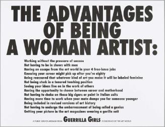 The Advantages of Being A Woman Artist