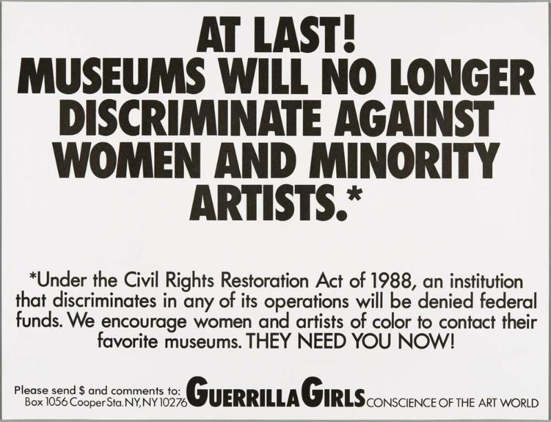 At Last! Museums Will No Longer Discriminate Against Women And Minority Artists