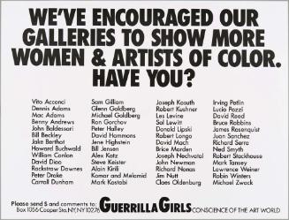 We've Encouraged Our Galleries To Show More Women, And Artists Of Color. Have You?