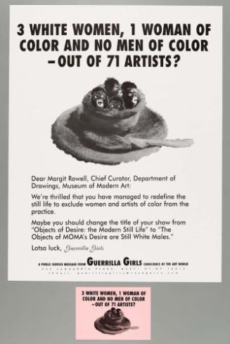 3 White Women, 1 Woman Of Color And No Men Of Color-Out Of 71 Artists?