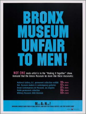Bronx Museum Unfair To Men!