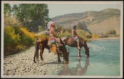 Apaches Halting for Water at Rio Navajo, Arizona. 13944
