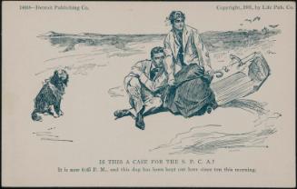 Is This a Case for the S.P.C.A.? 14008
It is now 6:45 P.M. and this dog has been kept out here since ten this morning.