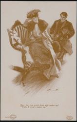 He: so you won't kiss and make up? 
"Well, I won't make up." 14037