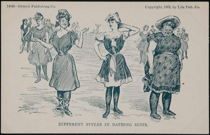 Different Styles in Bathing Suits. 14046