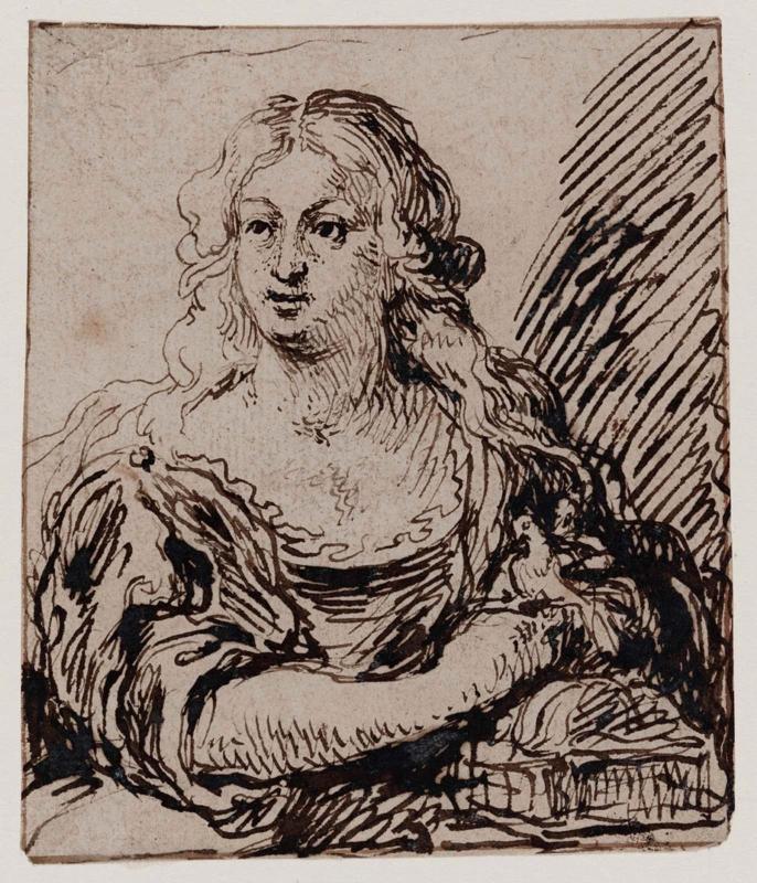 A Woman Holding Two Turtle Doves