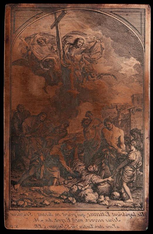 Etching plate for the Martyrdom of Saint Peter