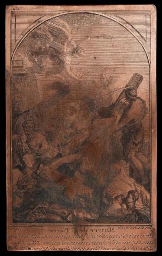 Etching plate for the Stoning of Saint Stephen