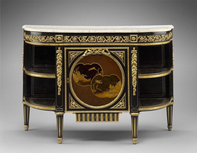 Commode with corner cupboards (commode a encoignures)