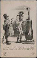 "Why yo' use dat ol' cannon foh er stove?" 
"Kase I wants to burn all kinds ob firewood, whethah hit's loaded wid  gunpowdah or not. Dar's some poe'ful mean w'ite folks in dis vicinerty, Deacon, an' hit's bes' to be on de safe side."14166