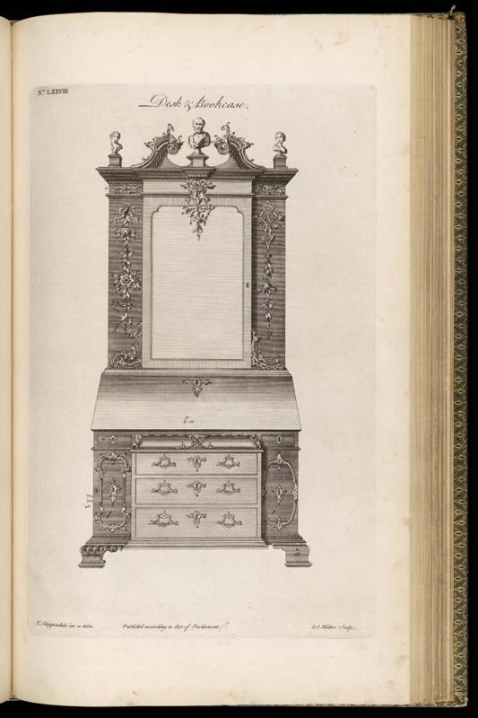 The Gentleman and Cabinet-Maker's Director: Being a Large Collection of the Most Elegant and Useful Designs of Houshold Furniture in the Gothic, Chinese and Modern Taste: Including a Great Variety of Book-Cases for Libraries or Private Rooms. Commodes, Library and Writing-Tables, Buroes, Breakfast-Tables, Dressing and China-Tables, China-Cases, Hanging-Shelves, Tea-Chests, Trays, Fire-Screens, Chairs, Settees, Sopha's, Beds, Presses and Cloaths-Chests, Pier-Glass Sconces, Slab Frames, Brackets, Candle-Stands, Clock-Cases, Frets, and Other Ornaments. to Which Is Prefixed. a Short Explanation of the Five Orders of Architecture, and Rules of Perspective ; with Proper Directions for Executing the Most Difficult Pieces, the Mouldings Being Exhibited at Large, and the Dimensions of Each Design Specified: the Whole Comprehended in One Hundred