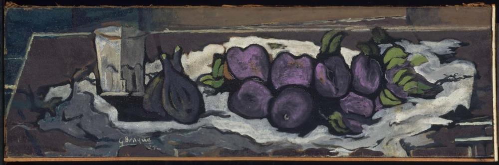 Still Life with Blue Plums and a Glass of Water