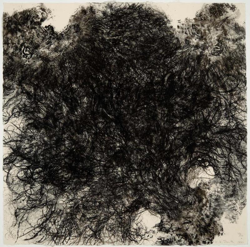 Untitled (Impressions taken from artist's face and hair)
