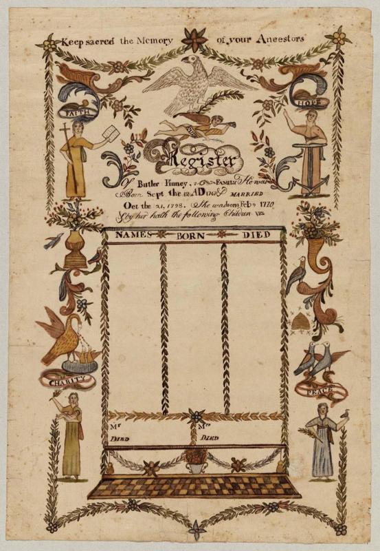 Family Register of Butler Pinney
