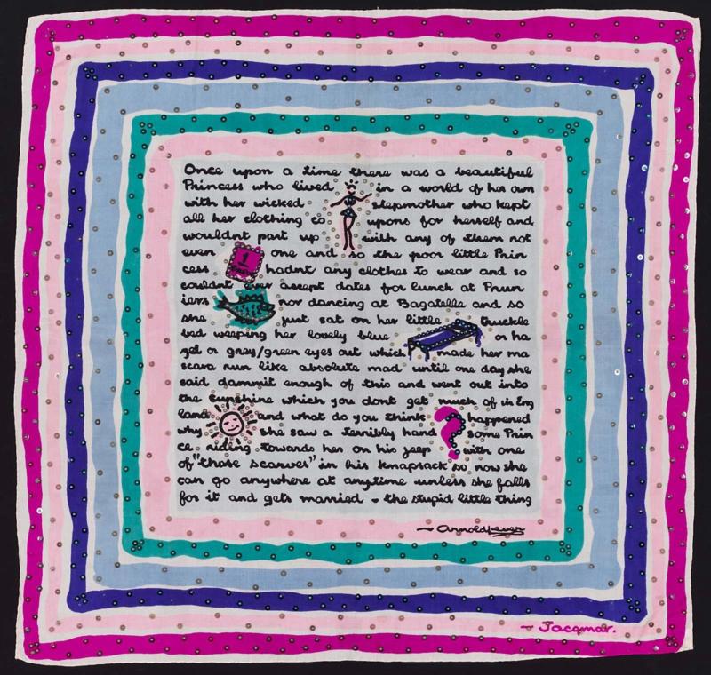 Woman's scarf: "Once Upon a Time"