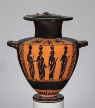 Water jar (hydria) depicting four women bearing water jars