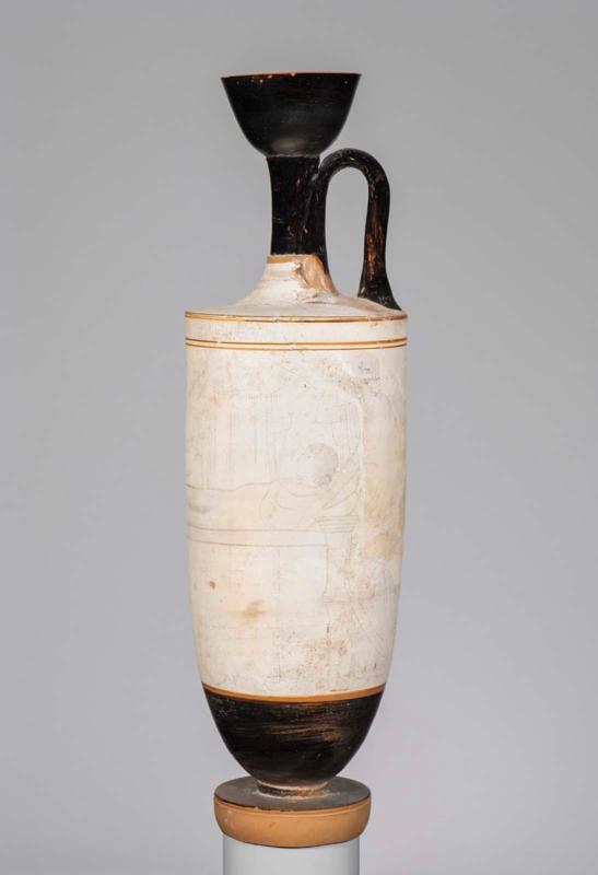 Oil flask (lekythos) with prothesis