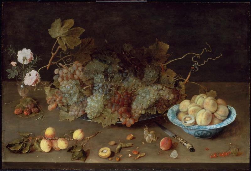 Still Life with Grapes on a Platter