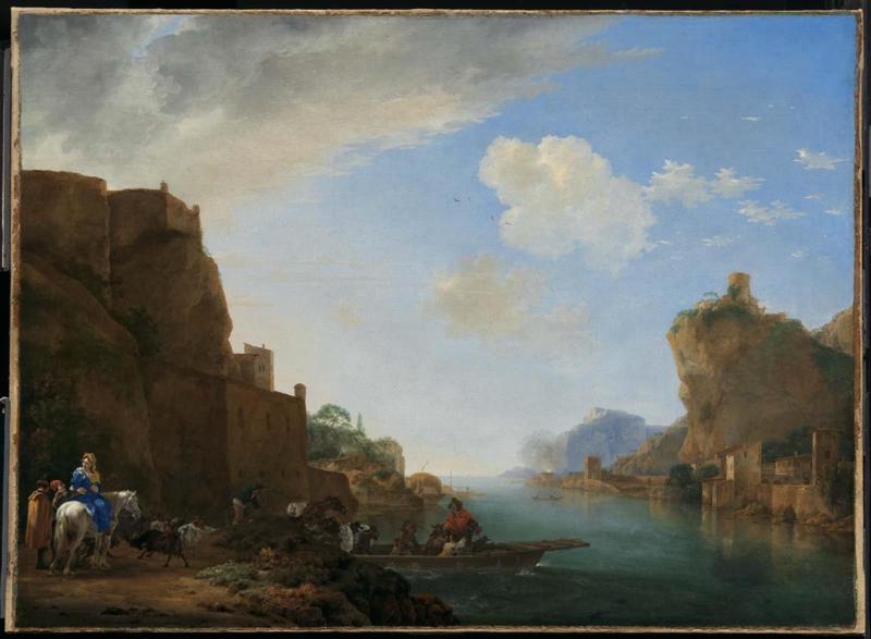 River Landscape with the Fort Saint-Jean and the Chateau de Pierre-Scize in Lyon