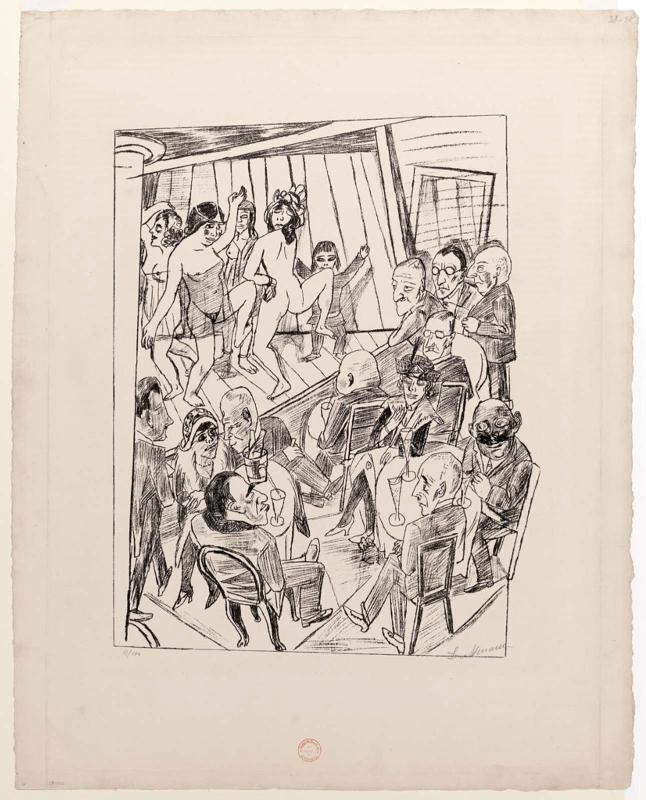Striptease; plate 4 of Berliner Reise