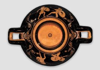 Drinking cup (kylix) with dueling warriors