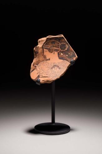 Fragment of a krater (mixing bowl) with Athena wearing her aegis