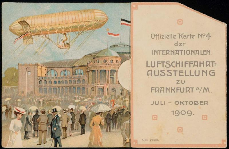 Offizielle Karte No. 4 der Internationalen Luftschiffahrt Ausstellung zu Frankfurt A/M