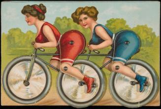 Two women on bicycles