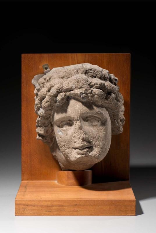 Idealized head from an architectural setting, perhaps Apollo