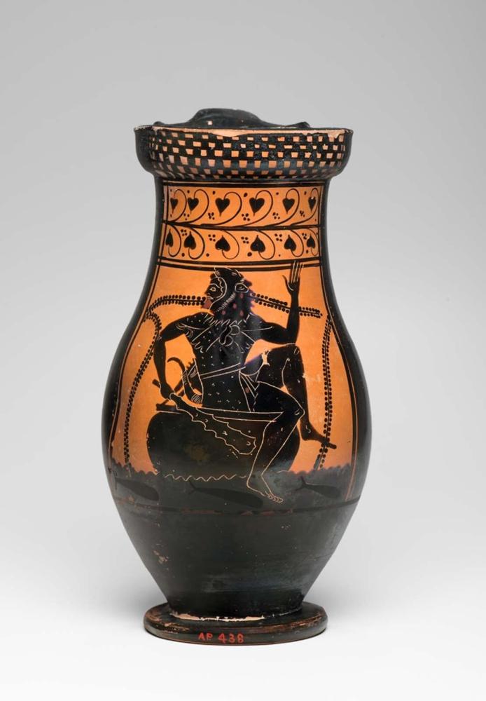 Pitcher (olpe) with Herakles in the bowl of Helios