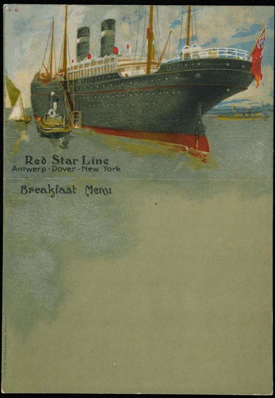 Red Star Line, Breakfast Menu