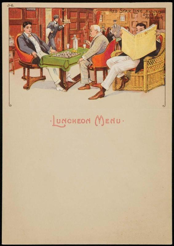 Red Star Line, Luncheon Menu