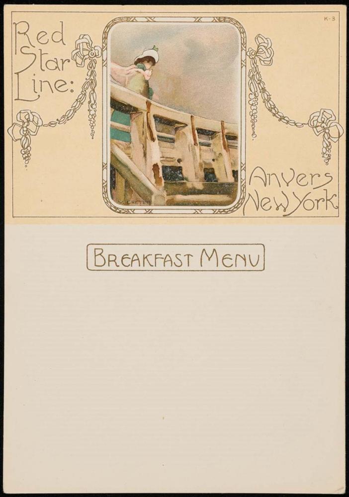 Red Star Line, Breakfast Menu